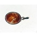 Anh&auml;nger 19 Rutilquarz Kristall Titanrutil mit 925 Silberfassung 15 x 20 mm Madagaskar