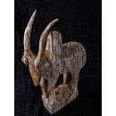 MF411 AloAlo Kopfskulptur, Fragment von Grabstele der Mahafaly heiliges Zebu 30 cm 1960