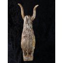 MF411 AloAlo Kopfskulptur, Fragment von Grabstele der Mahafaly heiliges Zebu 30 cm 1960