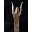 MF411 AloAlo Kopfskulptur, Fragment von Grabstele der Mahafaly heiliges Zebu 30 cm 1960