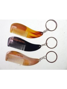 1 x Hornkamm als Schl&uuml;sselanh&auml;nger 8 cm  fein =...