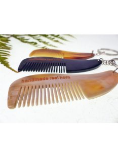 1 x Hornkamm als Schl&uuml;sselanh&auml;nger 8 cm  fein = Code B