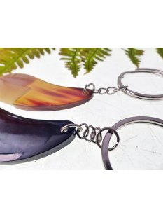 1 x Hornkamm als Schl&uuml;sselanh&auml;nger 8 cm  fein = Code B