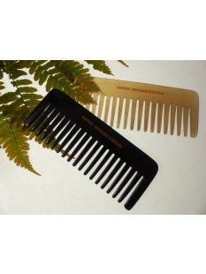 1 x Hornkamm Monika1 B&uuml;ffelhorn einfarbig grob 14,5...