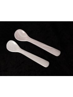 1x Perlmutt Eierl&ouml;ffel Adelfia wei&szlig; irisierend...