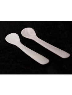 1x Perlmutt Eierl&ouml;ffel Adelfia wei&szlig; irisierend 14 cm = Code B