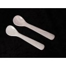 1x Perlmutt Eierl&ouml;ffel Adelfia wei&szlig; irisierend 14 cm = Code B