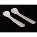 1x Perlmutt Eierl&ouml;ffel Adelfia wei&szlig; irisierend 14 cm = Code B