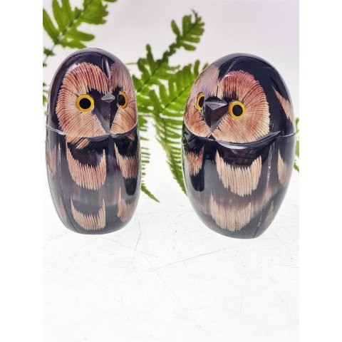 Hornfigur Schleiereule stehend als Handschmeichler = Code B  6 cm