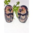 Hornfigur Schleiereule stehend als Handschmeichler = Code B  6 cm