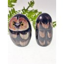 Hornfigur Schleiereule stehend als Handschmeichler = Code B  6 cm