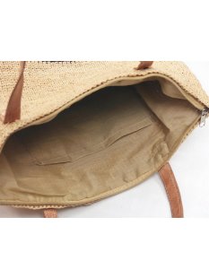 H&auml;kel Schultertasche Barrel 02 echt Raffiabast H&ouml;he 30 cm Breite 30 cm ovaler Boden