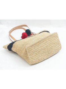 H&auml;kel Schultertasche Barrel 03 echt Raffiabast H&ouml;he 30 cm Breite 25 -40 cm rechteckiger Boden