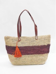 H&auml;kel Schultertasche Barrel 03 echt Raffiabast H&ouml;he 30 cm Breite 25 -40 cm rechteckiger Boden