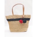 H&auml;kel Schultertasche Barrel 03 echt Raffiabast H&ouml;he 30 cm Breite 25 -40 cm rechteckiger Boden