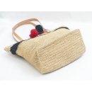 H&auml;kel Schultertasche Barrel 03 echt Raffiabast H&ouml;he 30 cm Breite 25 -40 cm rechteckiger Boden