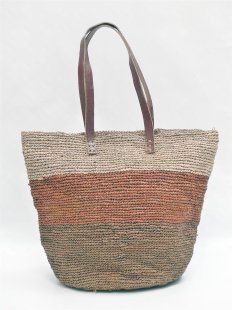 H&auml;kel Schultertasche Barrel 04 Trapezform echt Raffiabast H&ouml;he 28 cm Breite 25 -40 cm runder Boden