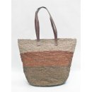 H&auml;kel Schultertasche Barrel 04 Trapezform echt Raffiabast H&ouml;he 28 cm Breite 25 -40 cm runder Boden