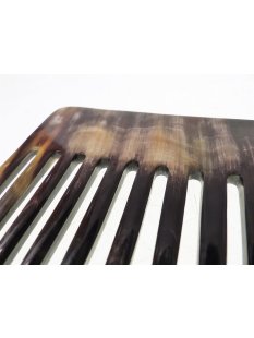 1 x Hornkamm Marcelle Zebuhorn gemasert grob 8,5 x 7 cm = Code B