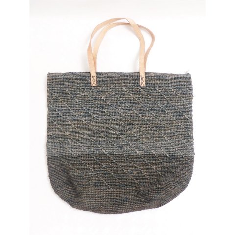 H&auml;kel Schultertasche Barrel 02 echt Raffiabast H&ouml;he 30 cm Breite 30 cm ovaler Boden 03