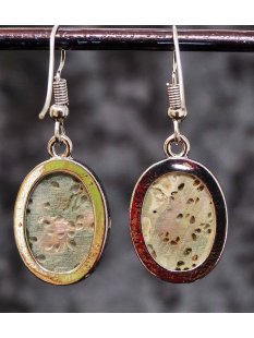 Perlmutt Anh&auml;nger echte Abalone oval Metallfassung 2...