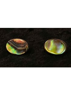1 Paar Ohrstecker Perlmutt echte Abalone oval 1 cm = Code C