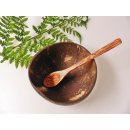 Vietnam Kokosnuss Schale mit Kokosholz L&ouml;ffel D: 13 cm = Code A
