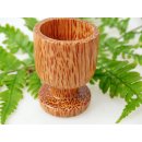 Vietnam Kokosholz Eierbecher mit Fu&szlig; Schnapsglas 8 cm = Code Z