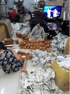 Vietnam Kokosholz Ma&szlig;l&ouml;ffell 12 cm = Code Y