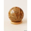 K133  fossiles und versteinertes Holz silifiziert Kugel Madagaskar  440 g D 67 mm