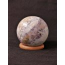 KBA209 Blumenjaspis wei&szlig; Kugel Madagaskar 480 g D 70 mm