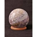 KBA209 Blumenjaspis wei&szlig; Kugel Madagaskar 480 g D 70 mm