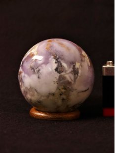 KBA210 Blumenjaspis wei&szlig; Kugel Madagaskar 350 g D...