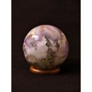 KBA210 Blumenjaspis wei&szlig; Kugel Madagaskar 350 g D 64 mm