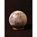 KBA210 Blumenjaspis wei&szlig; Kugel Madagaskar 350 g D 64 mm