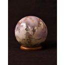 KBA210 Blumenjaspis wei&szlig; Kugel Madagaskar 350 g D 64 mm