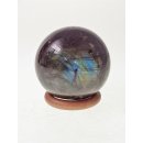 KLa06 Labradorit Kugel Madagaskar 520 g D: 69 mm