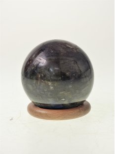 KLa08 Labradorit Kugel Madagaskar 350 g D: 62 mm