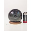 KLa08 Labradorit Kugel Madagaskar 350 g D: 62 mm