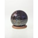 KLa08 Labradorit Kugel Madagaskar 350 g D: 62 mm