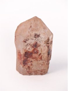 KS91 Kristall H&auml;matit Bergkristall mit Gipshaut Madagaskar 450 g 100 mm