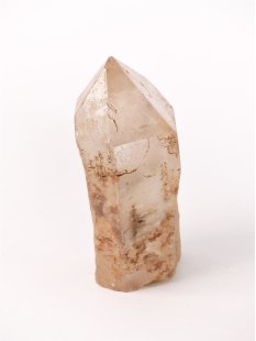 KS91 Kristall H&auml;matit Bergkristall mit Gipshaut Madagaskar 450 g 100 mm