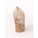 KS91 Kristall H&auml;matit Bergkristall mit Gipshaut Madagaskar 450 g 100 mm