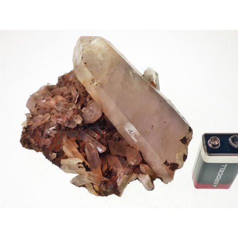 KS104 Bergkristall H&auml;matit Formation Stufe Madagaskar 670 g 170 mm