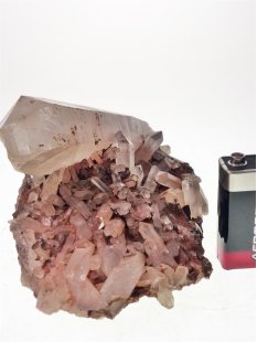 KS104 Bergkristall H&auml;matit Formation Stufe Madagaskar 670 g 170 mm