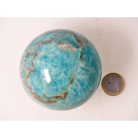 KAmaz02 Amazonit Kugel Madagaskar 530 g D 72 mm