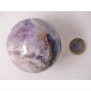 KAme07 Chevron Amethyst Kugel Madagaskar 380g; D: 65 mm