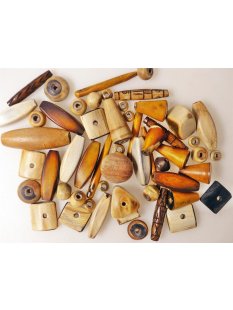 Hornperlen  braun matt 100 g alle Formen und Farben im...