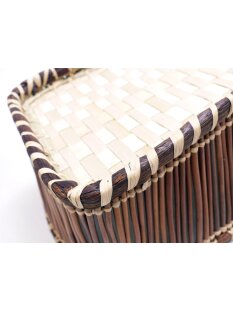 Rattan Korbset AMUN oval / eckig Set 3 St&uuml;ck L: 32/30/27 cm Preiscode wei&szlig;