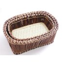 Rattan Korbset AMUN oval / eckig Set 3 St&uuml;ck L: 32/30/27 cm Preiscode wei&szlig;